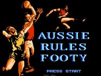 une photo d'Ã©cran de Aussie Rules Footy sur Nintendo Nes